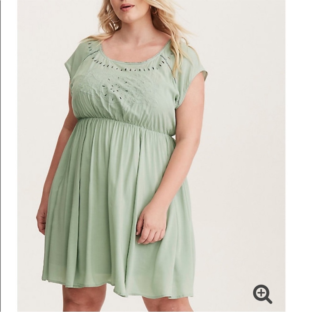 Torrid mint green eyelet skater dress swing